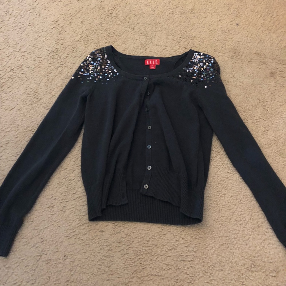 Dark grey cardigan from Elle